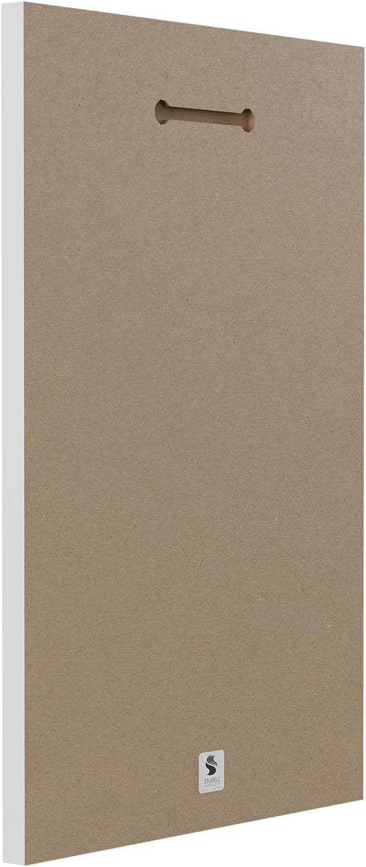 Stupell Industries cwp-367 Beach Knowledge Blue Aqua and White Planked Look Sign Art, 12 x 18, Wall Plaque