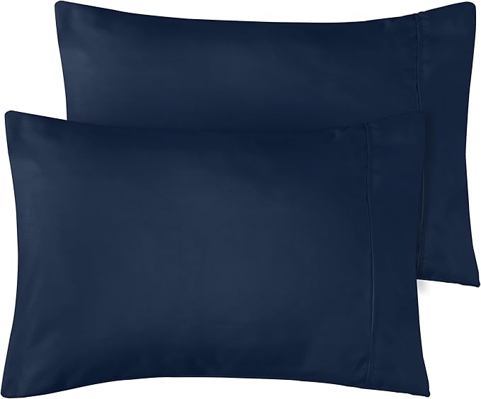 Utopia Bedding Toddler Pillow Cases - 2 Pack - Envelope Closure - Soft Brushed Microfiber Fabric - Shrinkage and Fade Resistant Pillow Covers 13 X 18 Inches (Toddler, Navy)