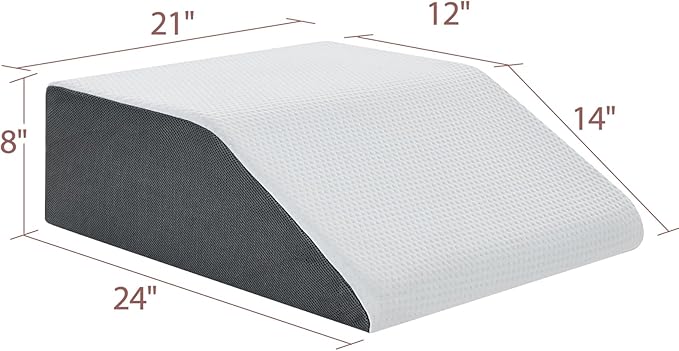 Bed Wedge Elevated Leg Pillow, High-Density Leg Rest Elevating Foam Wedge, Supportive Foam Wedge Pillow - Relieves and Recovers Foot and Ankle Injury, Leg Pain, Improves Blood Circulation