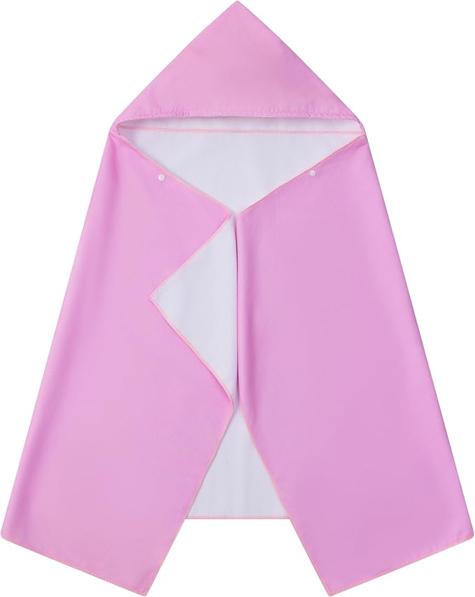 Kids Hooded Towels - Soft and Absorbent Bath, Beach, Swim Pool 30" x 60" Large Towel Cover Up for Boys and Girls Pink