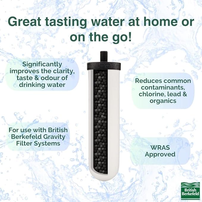 British Berkefeld Doulton ¦ W9121226 ¦ 7" Ultra Sterasyl ¦ Authentic Gravity Drinking Water Ceramic Replacement Candle Element Filter ¦ 8674 ¦ White ¦ Removes Heavy Metals (2 pack)