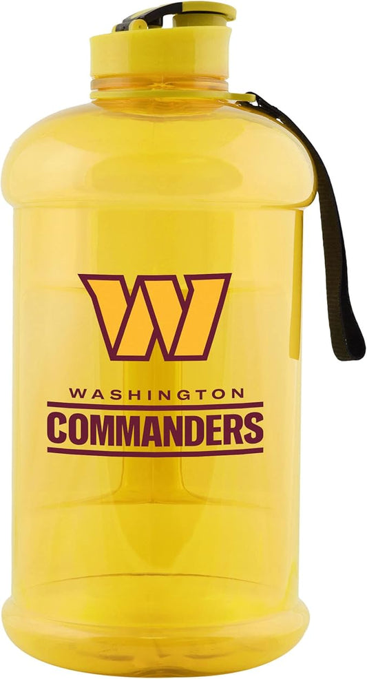 FOCO NFL Team Logo 2L Plastic Clear Large Sports Water Bottle