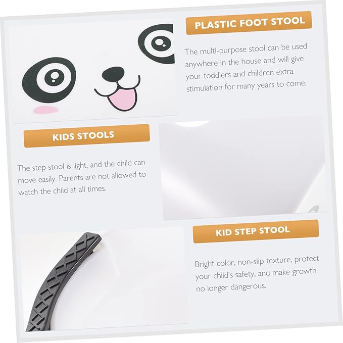 ibasenice Cartoon Plastic Stool Toilet Step Stool for Kids Cartoon Toilet Stool Kitchen Helper Stool for Toddlers Toddler Chairs Baby Sink Chair for Baby Household Auxiliary Stool White