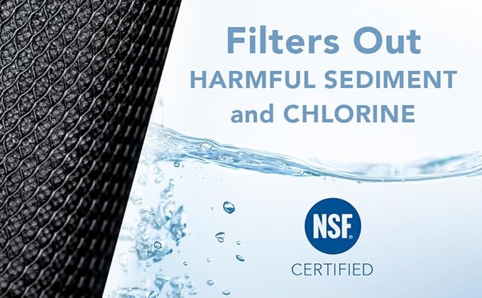 F4Y – Carbon Block Water Filter Cartridges Compatible with FXWTC, GXWH04F, GXWH20S Models – Removes Bad Taste & Odor – Whole House Replacement Filter Cartridge – 10" x 2.5" (4 Pack with 2 O-Rings)