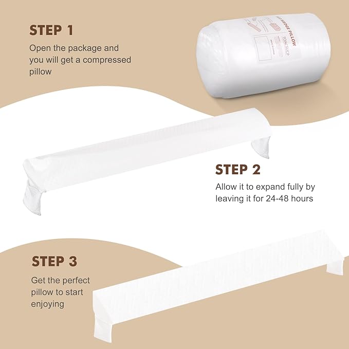 Wedge Pillow Headboard, Pillow Wedge for Headboard Gap with 2 Side Large Pocket, Bed Gap Filler (0-8"), Headboard Wedge Pillow King Size(White, 76"x10"x6")