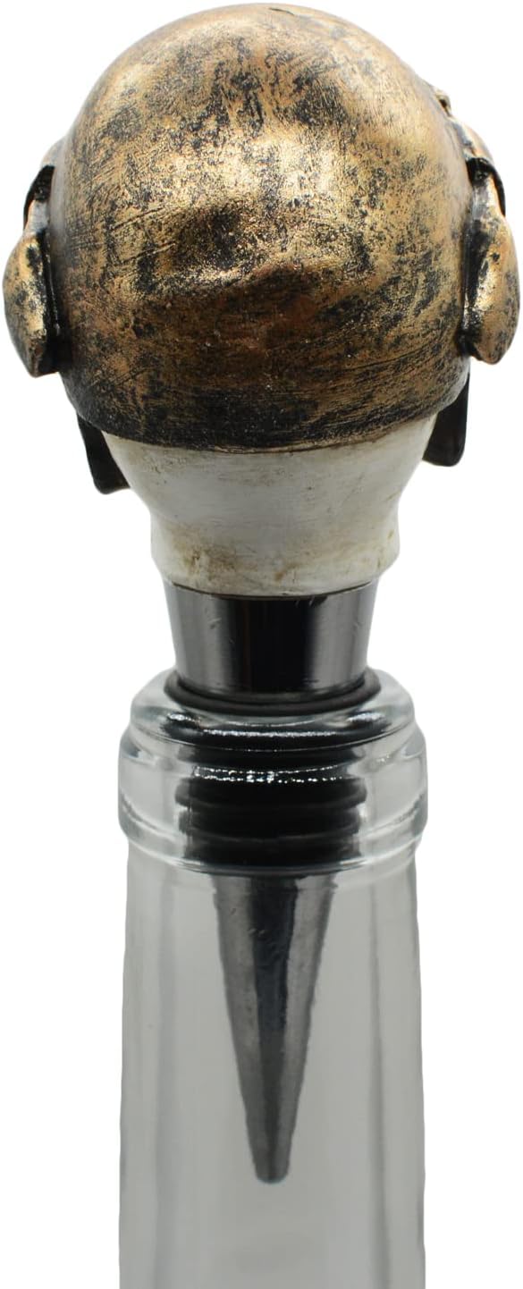 Wine Bottle Stopper Pilot Skull Decor Beverage Wine Cork for Man Housewarming Gift,Christmas,Thanksgiving