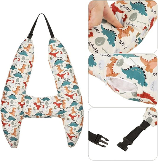 Car Travel Pillow for Kids Adults Soft Neck Pillow Head and Body Support Pillow Breathable Seat Pillow Car Aircraft Travel Pillow Neck Support Pillow Cushion for Long Journey Travel Accessories