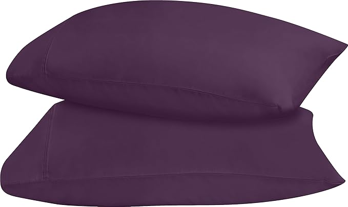 Utopia Bedding King Pillow Cases - 2 Pack - Envelope Closure - Soft Brushed Microfiber Fabric - Shrinkage and Fade Resistant Pillow Covers 20 X 40 Inches (King, Purple)