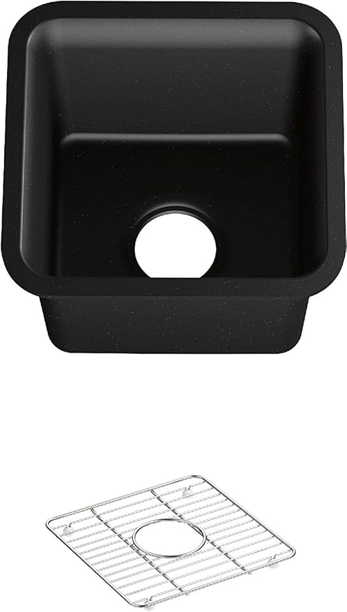 KOHLER K-8223-CM1 Cairn Sink, 15 in, Matte Black