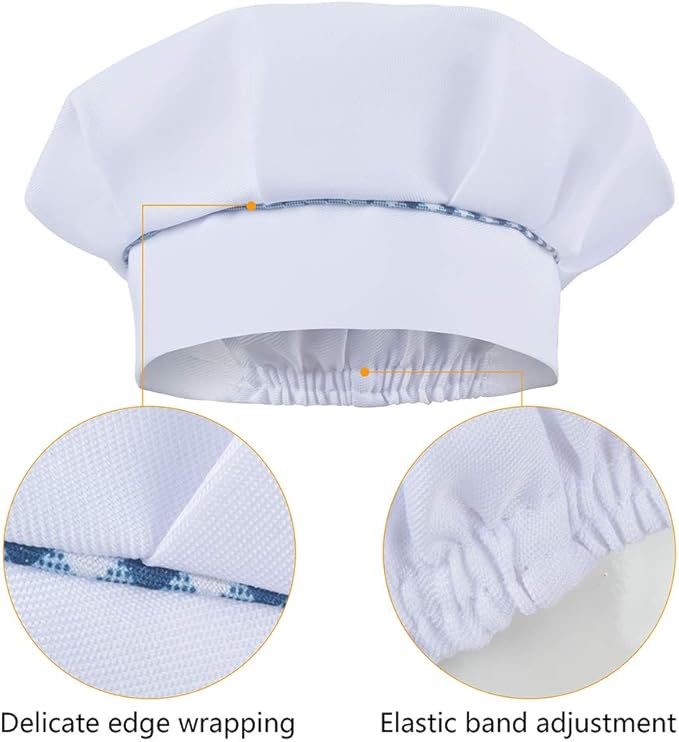 SUNLAND Kids Apron and Hat Set Children Chef Apron for Cooking Baking Painting