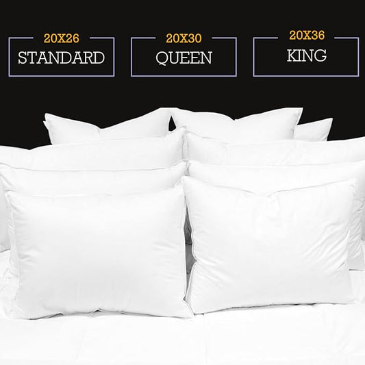 Down Etc Rhapsody Wrap Luxury Hotel 235-Thread 100% Down-Proof Soft Preshrunk Cotton Fabric Hypoallergenic Goose Down & Feather Pillow, 1 Count (Pack of 1), White