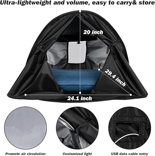 Blackout Bed Tent, Brings Comfortable Sleep Experience, Indoor Privacy Pop Bed Tent, for Personal Light Sleeper in Shared Spaces, Daily & Traveling