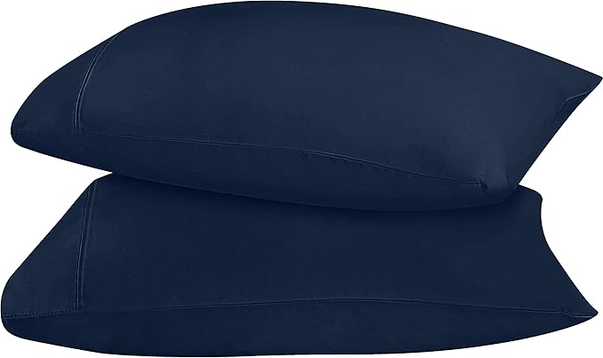 Utopia Bedding Queen Pillow Cases - 2 Pack - Envelope Closure - Soft Brushed Microfiber Fabric - Shrinkage and Fade Resistant Pillow Covers 20 X 30 Inches (Queen, Navy)
