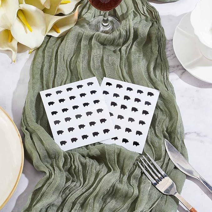 OLYCRAFT 2400pcs Black Meal Stickers 0.5 inch Menu Choices Sticker Pig Pattern Meal Stickers for Place Cards Wedding Meal Indicator Stickers Meal Choice Stickers for Banquet