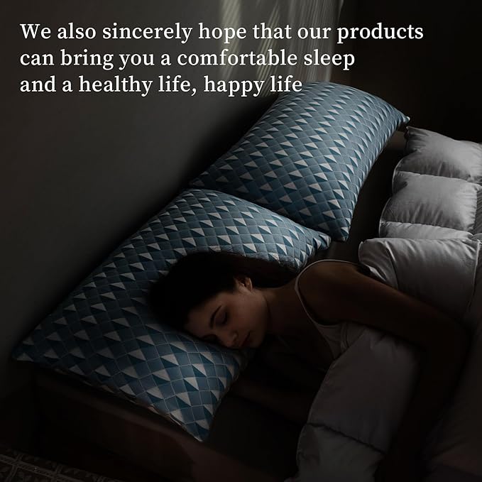 MOLCLCUY Memory Foam Pillows King Size Set of 2 Adjustable Cooling Pillow with Washable Removable Cover for Side Back Stomach Sleepers(20"x 36")
