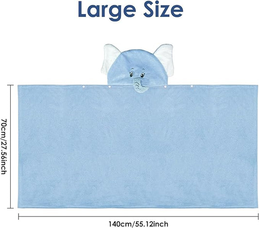 Kids Hooded Bath Towels Beach Towel Girls Boys Soft Swim Pool Cover Up Super Absorbent Cute Cartoon Animal