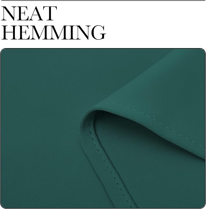 NICETOWN Thermal Insulated Solid Grommet Blackout Curtains/Drapes/Panels for Dining Room (Hunter Green, 1 Pair, 42 by 63-Inch)