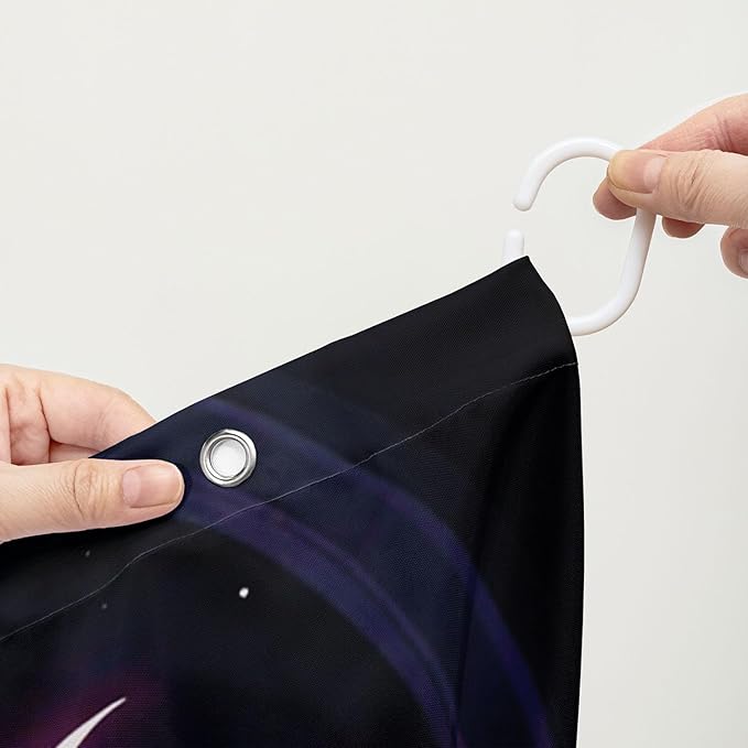 AILONEN Gothic Skull Shower Curtain for Bathroom,Terror Snake Skull Bath Curtain Decoration,Starry Skull Skeleton Print Waterproof Purple Curtain with 12 Plastic Hooks, 72" W*72" H