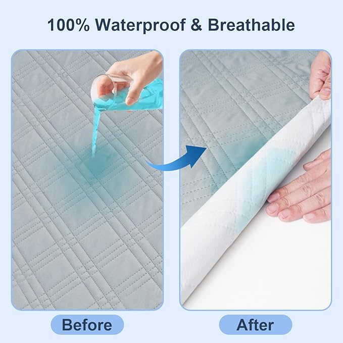 Waterproof Mini Crib Mattress Protector 2 Pack, Ultra Soft Breathable Mini Crib Mattress Pad Cover for Boys Girls Neutral, Fit Pack N Play, Playard and Mini Crib Mattresses, Black