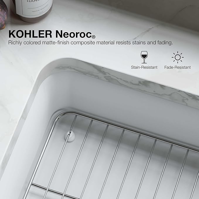 KOHLER K-8206-CM2 Cairn Sink, 33 in, Matte Brown