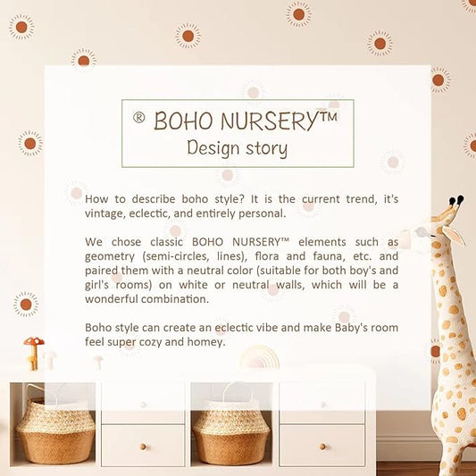 Wall Decals for Girls Bedroom Polka dot Wall Decals Vinyl Stickers Boho Girls Bedroom Floral Stickers Removable Wall Stickers Nursery Wall Decal