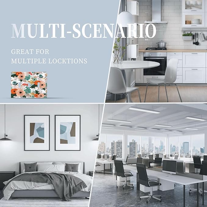 Rustic Floral Boho Colorful Flower 3 Gang Light Switch Covers Triple Toggle Wall Plate Decorative Switchplate Electrical Faceplate for Farmhouse Bathroom Bedroom Kitchen Decor