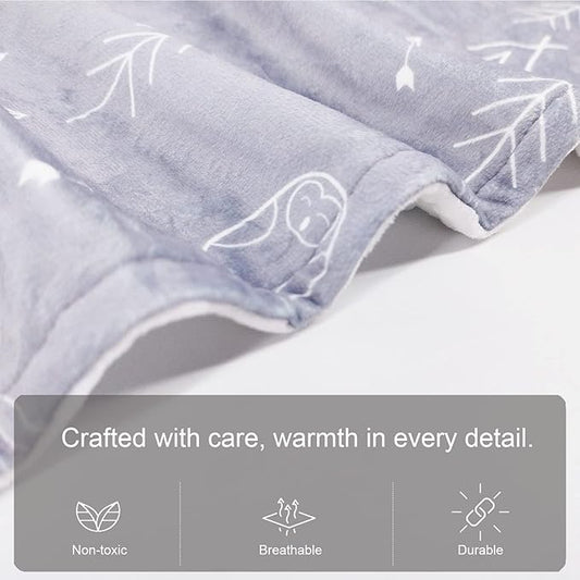 Baby Blanket for Boys Girls (Tent Printed, 30"x40") with Double Layer Dotted Backing Soft Plush Minky Blanket for Toddlers Newborn