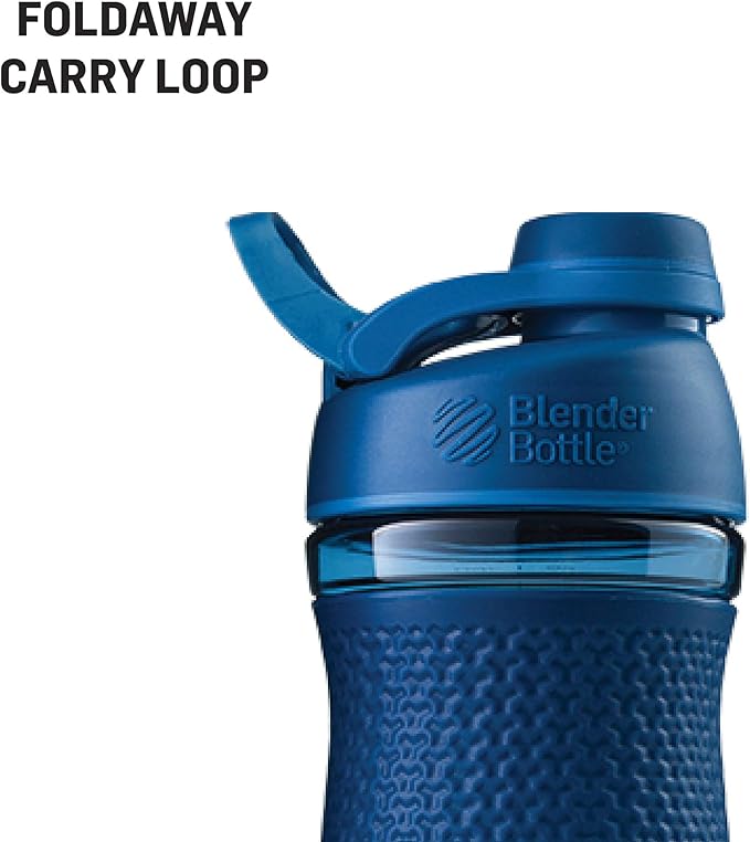 BlenderBottle 20oz SportMixer Protein Shaker Bottles, Black & Teal, Bundle of 2