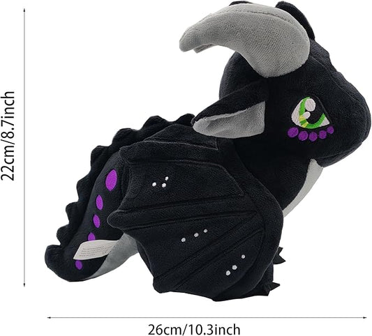 Wings of Fire Dragon Plush Toy Rainwing Dragon Stuffed Animals Pterosaur Plush Flying Dragon Pillow Plushies Gifts for Fans Kids Boys Girls (Nightwing)