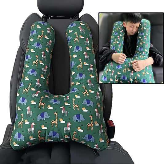 Car Travel Pillow for Kids Adults Soft Neck Pillow Head and Body Support Pillow Breathable Seat Pillow Car Aircraft Travel Pillow Neck Support Pillow Cushion for Long Journey Travel Accessories