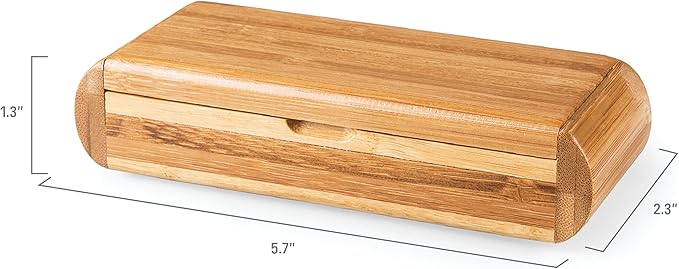 PICNIC TIME NFL Los Angeles Chargers Elan Deluxe Corkscrew In Bamboo Box, Stainless Steel Waiter-Style Corkscrew Opener Kit, Wooden Gift Box, (Bamboo)