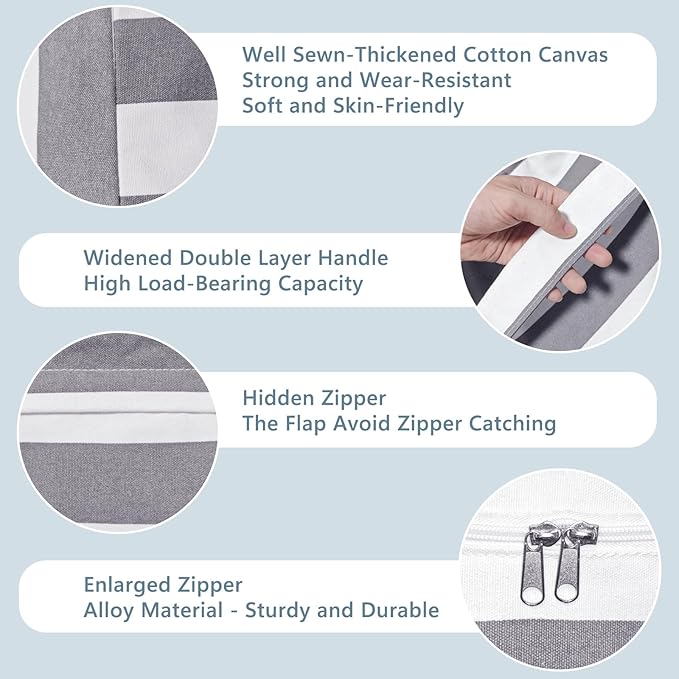 Stuffed Animal Storage Bean Bag Cover for Kids, Bean Bag Stuffed Animal Storage for Boys and Girls - Organize, Sit, Play, Box Help Promote Comfort - X-Large, Cylinder, Premium Cotton Canvas