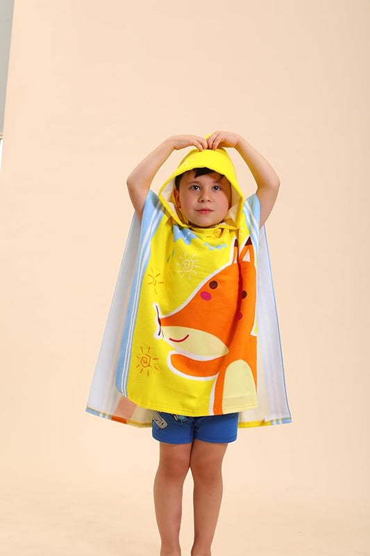 Hooded Towels for Kids, Kids Beach Towels for Boys/Girls, Swimming Towels/Towel Robes/Wearable Towels/Pool Towels for Kids 2-10, Poncho Beach Towels for Kids, Hooded Beach Towels for Toddlers