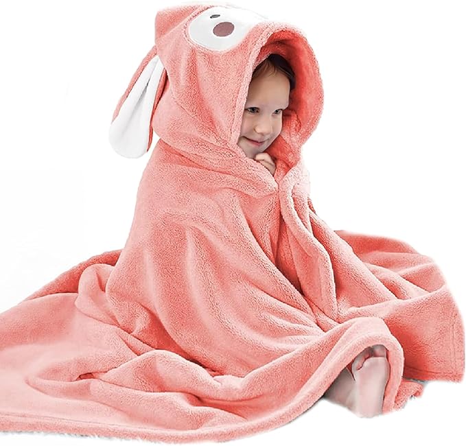 Kids Hooded Bath Towels Beach Towel Girls Boys Soft Swim Pool Cover Up Super Absorbent Cute Cartoon Animal