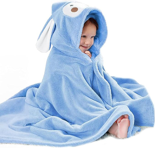 Kids Hooded Bath Towels Beach Towel Girls Boys Soft Swim Pool Cover Up Super Absorbent Cute Cartoon Animal