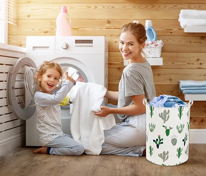 Kids Laundry Basket Kids Hamper Baby Laundry Hamper Toy Storage Bin for Boys Room Decor Nursery Hamper Gift Baskets for Bedroom Bathroom(Green and Gray)