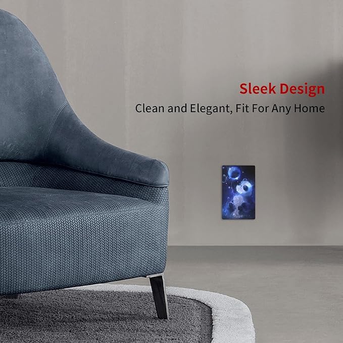 Cute Baby Panda Light Switch Cover Wall Plate Decorative 1 Gang Single Blank No Device Covers Blue for Farmhouses Kitchens Playrooms Bedrooms 2.76 x 4.5 in