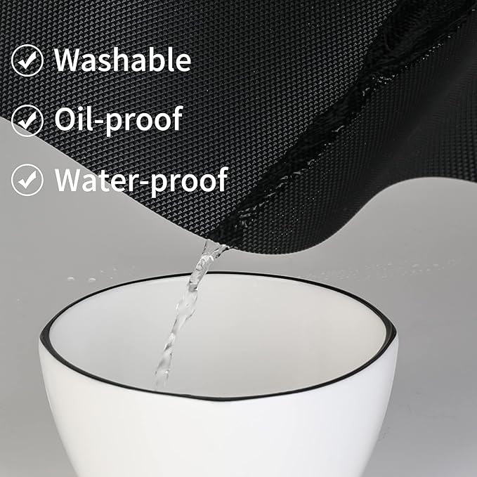 HooTown Shelf Liner Kitchen Cabinet Drawer Mats 23.6 Inch Wide x 78.7 inches Long, Non Slip EVA Plastic Water Resistant Pad for Bathroom Drawers,Shoe Shelves, Under Sink, Black