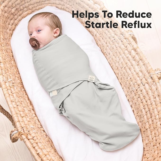 Baby Swaddle Sleep Sacks with Zipper - 3-Pack Newborn Swaddle Sack, Baby Swaddles Sleep Sack 3-6 Months, Wearable Blanket Baby, Baby Swaddle Blanket Wrap, Swaddle Sack, Easy Change Swaddle (Sage, L)