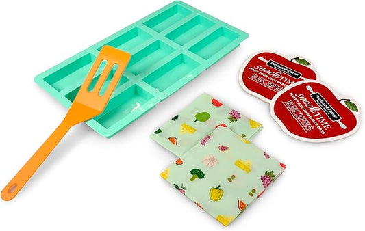 Snack Time 10-piece Snack Bar Making Set with Including Reusable Beeswax Wraps