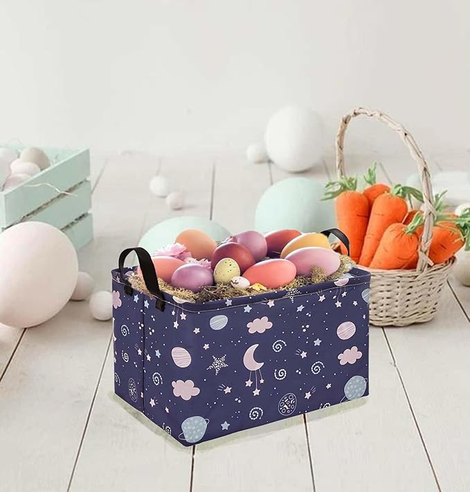 Toy Box Chest Kids Hamper Gift Storage Basket Collapsible Baby Organizer Bin for Girls Boys Bedroom Nursery Living Room Dorm Office Closet Shelf