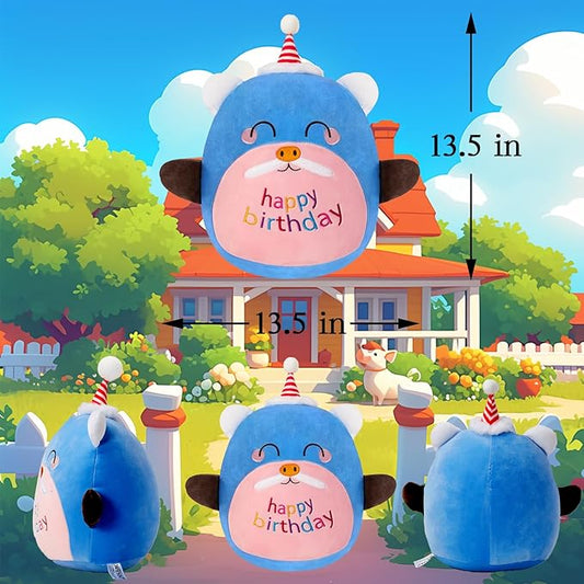 Pig Plush 13" Toy Pig Stuffed Animal Cute Birthday Whale Plushies Pillow Soft Plushie Doll Gifts for Kid Decor