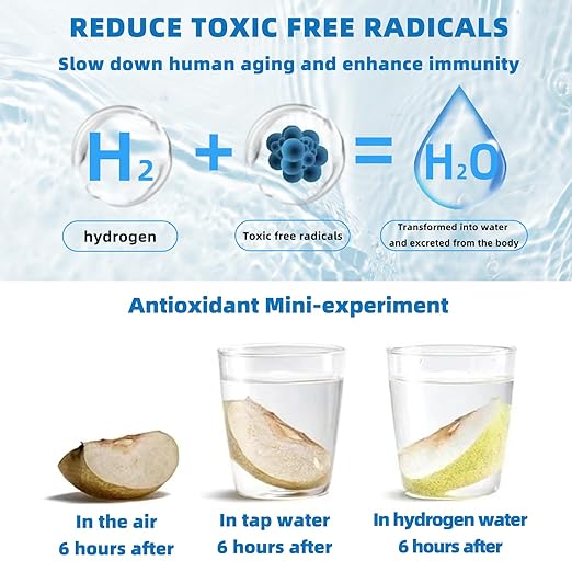 Hydrogen Water Bottle 2024, Hydrogen Water Bottle Generator, PEM/SPE Electrolysis Rechargeable Portable Hydrogen Water Ionizer Machine Improve Water in 3 Minutes for Home, Office, Travel