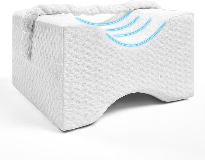 Knee Pillow,Knee Pillow for Side Sleepers,Leg Pillow,Side Sleeper Leg Pillow, Memory Foam Knee Pillow, Suitable for Leg, Back, Knee Pain, Improve Sleep Quality