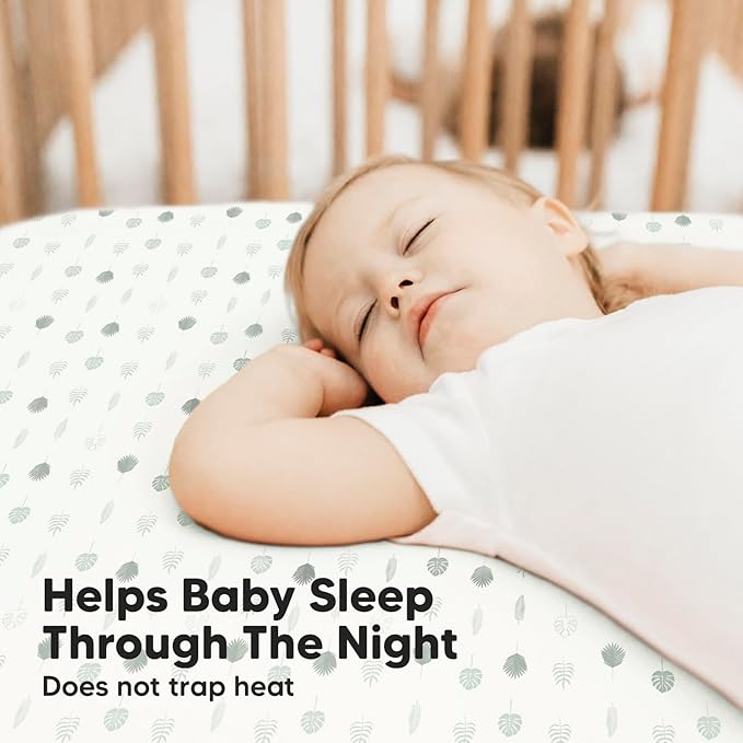 2-Pack Crib Sheets for Boys,Girls - Viscose Derived from Bamboo Fitted Crib Sheet, Organic Baby Crib Sheets, Crib Mattress Sheet,Toddler Bed Sheets,Baby Sheets for Crib Fitted Sheets(Tropic Oasis)