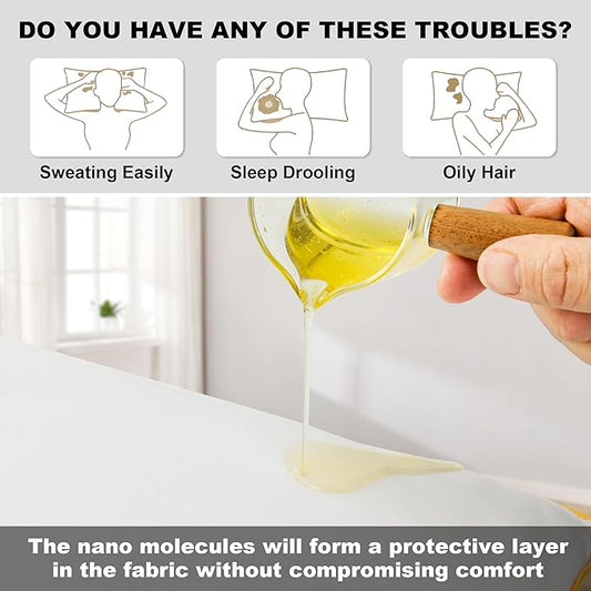 Bed Pillows for Sleeping Queen Size Set of 2, Cooling Pillow 2 Pack for Side Back and Stomach Sleepers Down Alternative