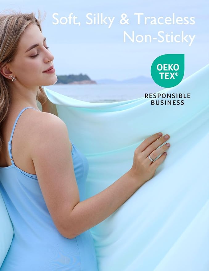 Momcozy Life CoolMurm Cooling Comforter for Hot Sleepers, Full/Queen 90"x90" Pregnancy Cooling Blanket, All-Season Lightweight Soft Breathable Cooling Quilt Duvet, Stay Cool All Night, Beige Yellow