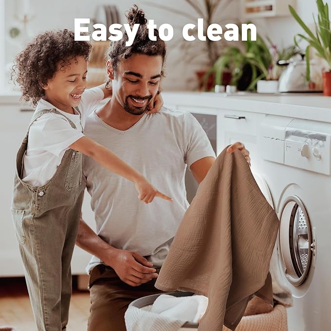 GLLQUEN BABY Muslin Swaddle Blankets for Boy and Girl, 2 Pack Neutral Baby Receiving Blankets, Soft and Breathable Newborn Essentials, Registry & Gift