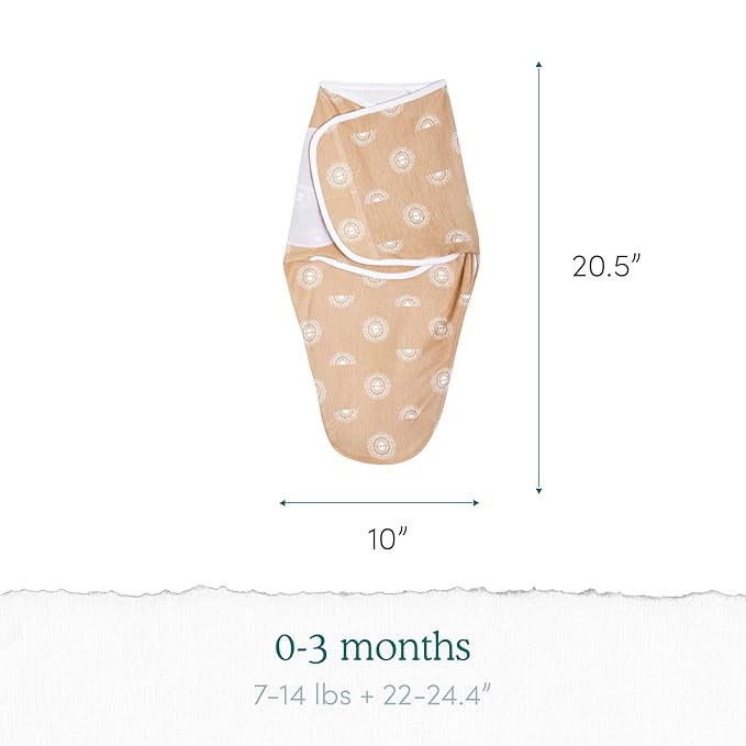 aden + anais, Cotton Knit Baby Wrap, Newborn Wearable Swaddle Blanket, 3 Pack, Flowers Bloom, 0-3 Months