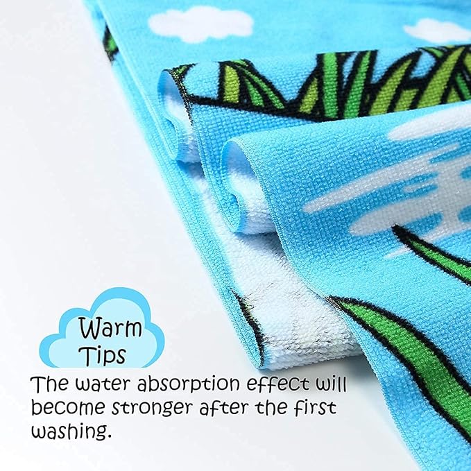 NovForth Kids Beach Towel for Boys Girls, Alligator Hooded Bath Towel Wrap, Toddler Pool Towel with Hood